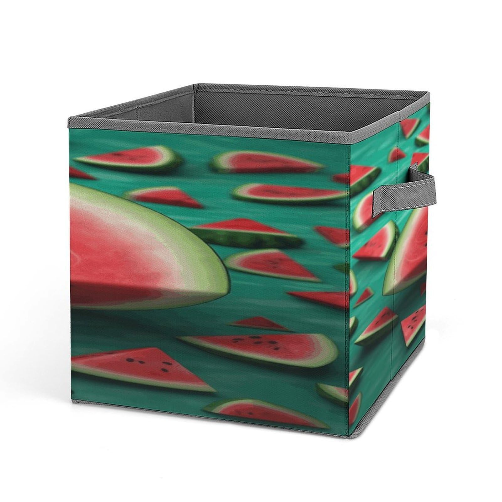 Fodpand Style Dream Watermelon Storage Cubes Foldable Decorative Fabric, Storage Bins Baskets With Handles, Closet Organizers And Storage For Home, Office,Closet, Clothes