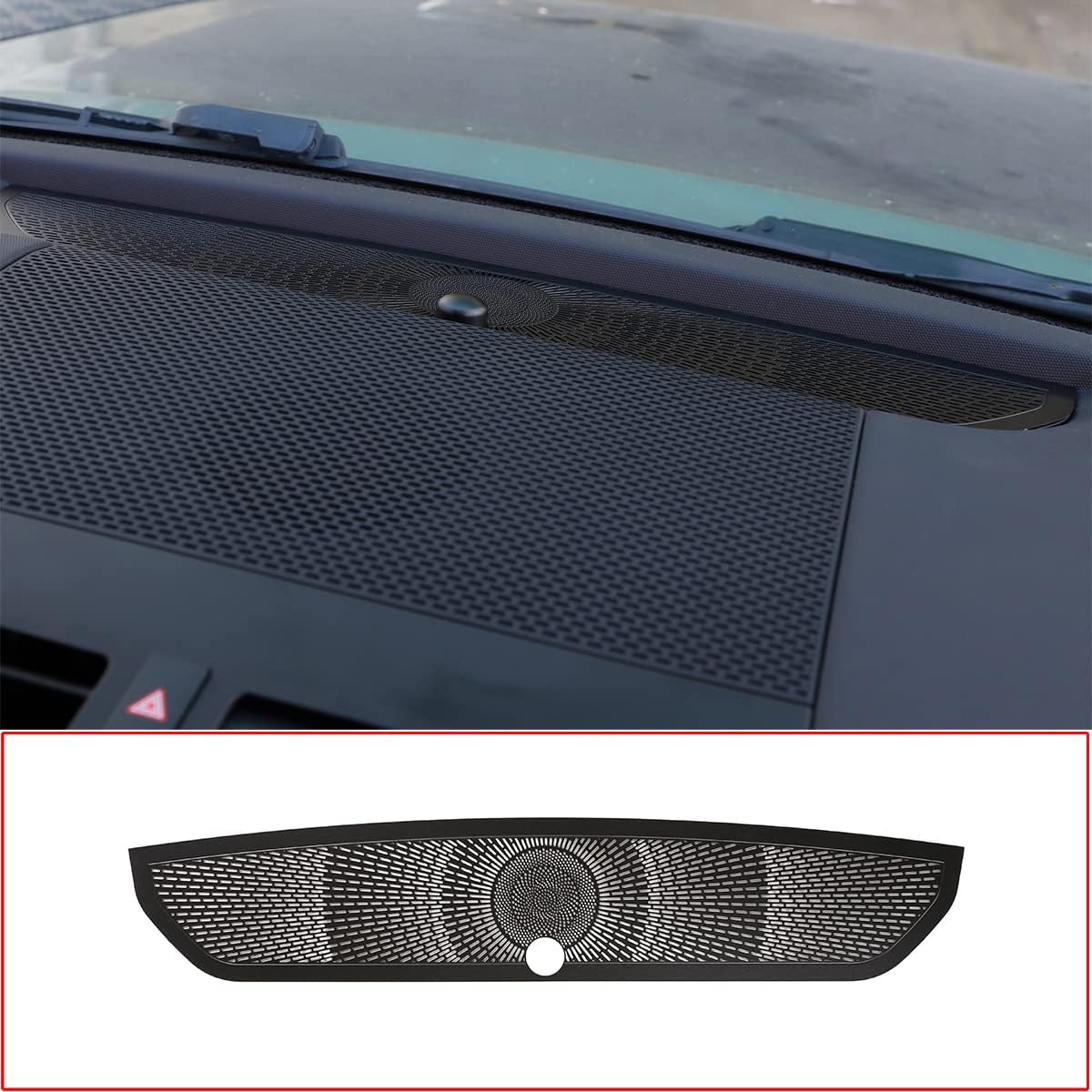 Car Instrument Panel Air Outlet Anti-Blocking Mesh Cover Decoration for Land Rover Defender 90 110 130 2020 2021 2022 2023 (Alloy, Black)