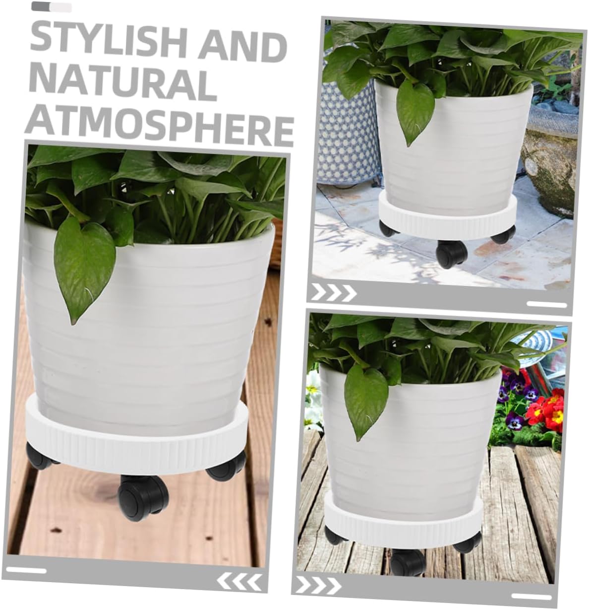 Heavy Duty Rolling Plant Tray with Wheels Flower Pot for Easy Use Planter Tray for Potted Plants and Bonsai Capacity