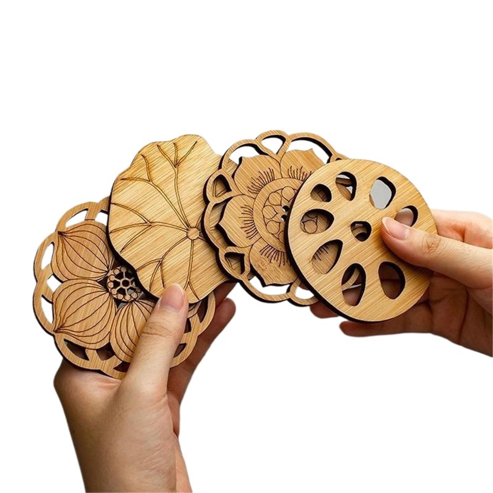 Coaster Drink Coasters Mat Wooden Round Cup Table Tea Coffee Mug Placemat Home Decoration Kitchen Accessories