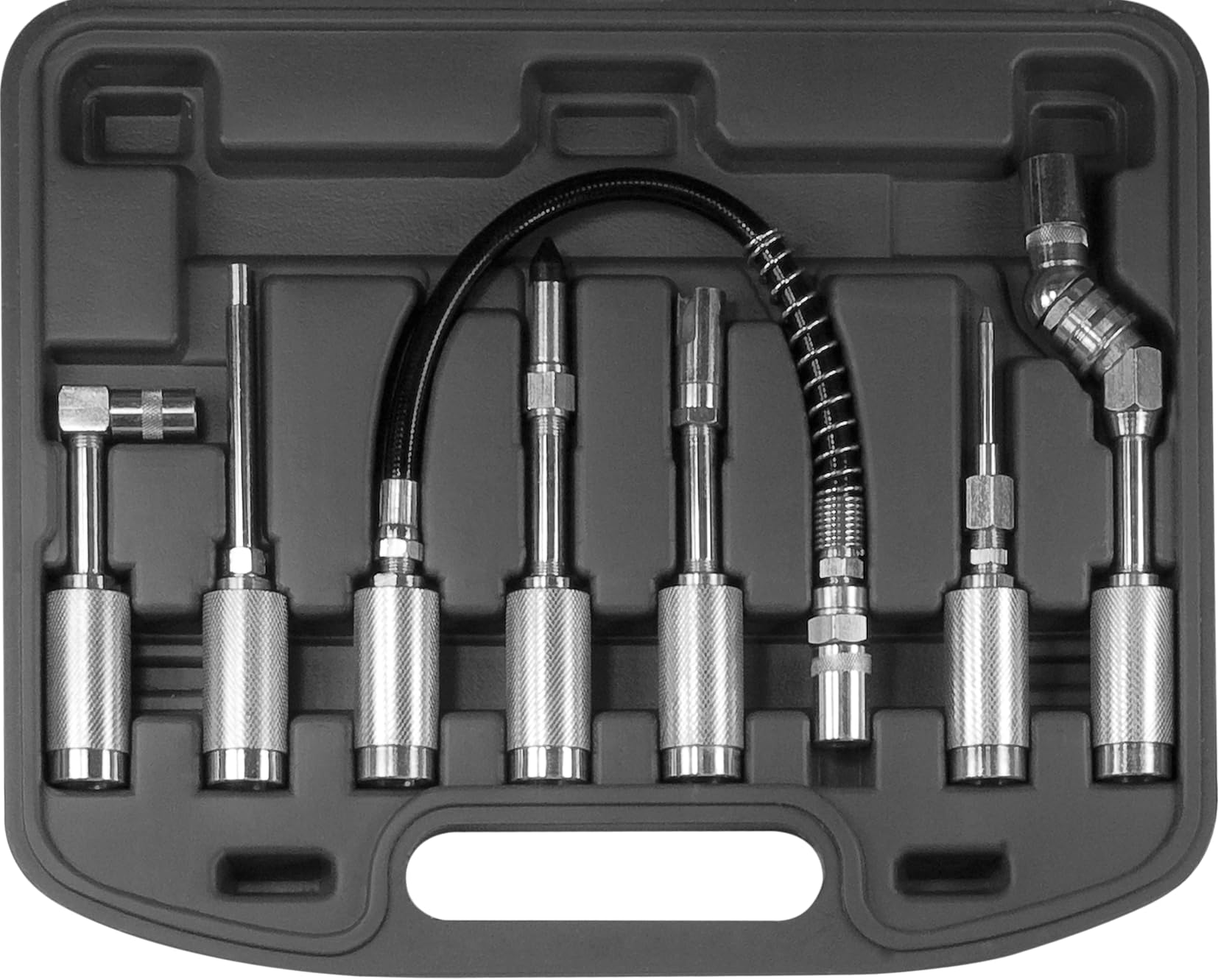 SW STAHL Kit d'Accessoires pour Pompe à Graisse, 7 Pièces, 64315L | Comprend un adaptateur à 360°, un embout d'aiguille, un raccord à 90°, une rallonge de tuyau de 300 mm et un embout en