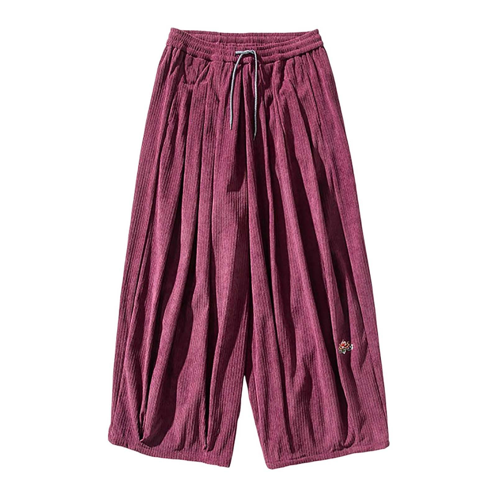 Pantalón Hombre Talla Grande - Pantalones de Pana Casuales para Hombre Diseño Holgado y Cómodo con Cintura Elástica Ajustable