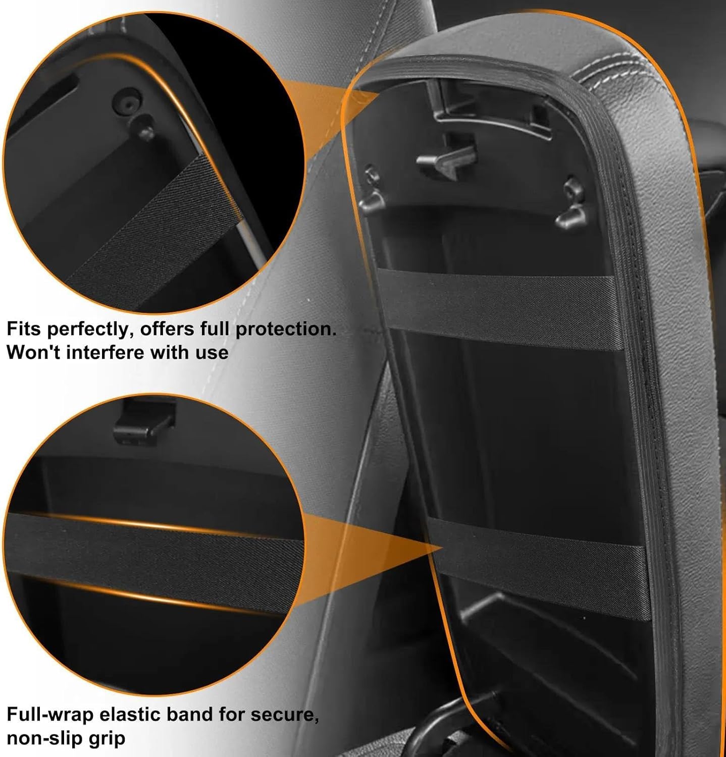 Armrest Box Protective Cover Center Console Armrest Cover Black Leather Car Armrest Pad Protector for Optima 2016 2017 2018 2019 2020