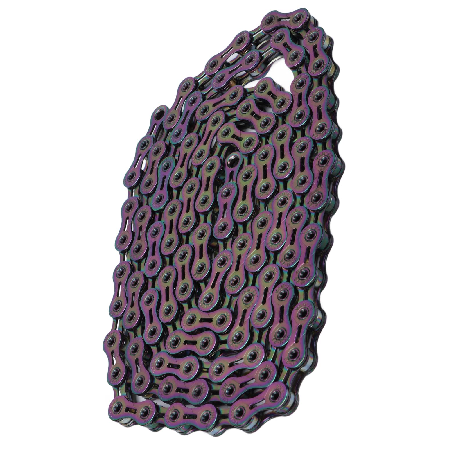 Catena di mountain bike a 9 velocità Trattamento elettroplativo completo catena di biciclette colorate per la mountain bike in acciaio al carbonio 300G