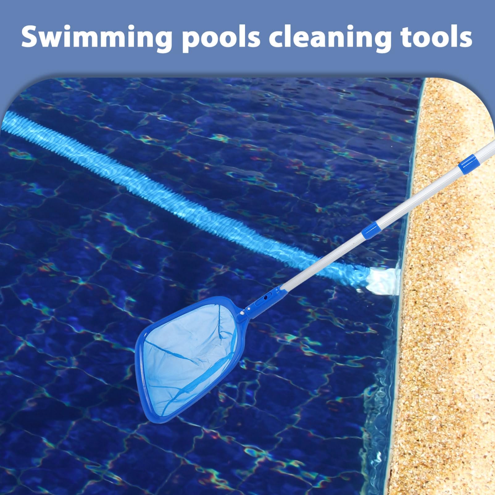 BESPORTBLE Leichter Bodensauger Pool Skimmer aus Aluminiumlegierung und Pp für Effektive Reinigung von Poolböden und Aufblasbaren Pools Praktisches Poolzubehör in Blau