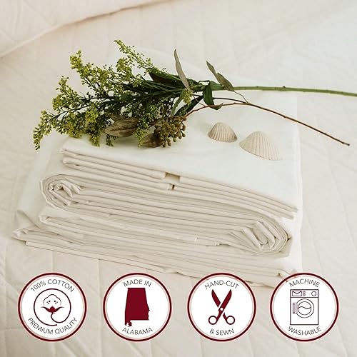 Miniatura 3 de Red Land Cotton Juego de sábanas de lujo  100% algodón cultivado en Estados Unidos  Premium Hotel ultra ligero 4 piezas fabricado en Estados Unidos,