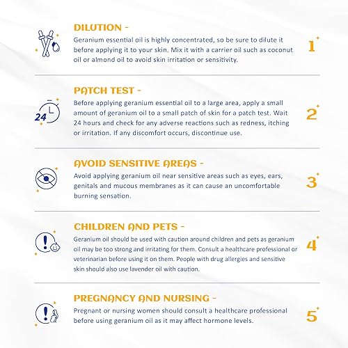 Miniatura 6 de HIQILI Aceite esencial de geranio de 30ML, para la piel, difusor y vela, 100% puro y natural - 30 mL  1 fl.Oz