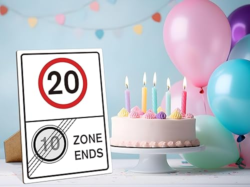 Miniatura 4 de Carro de carreras 20 cumpleaños decoraciones para hombres, letreros de tráfico, decoración de habitación, decoración de fiesta temática de coche,