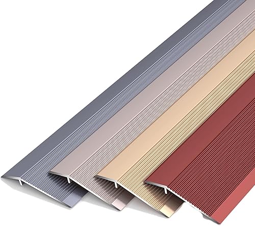 Miniatura 4 de Tira de transición de piso de aluminio, tira de transición de piso de vinilo para umbral de puerta, tira de transición autoadhesiva para borde de