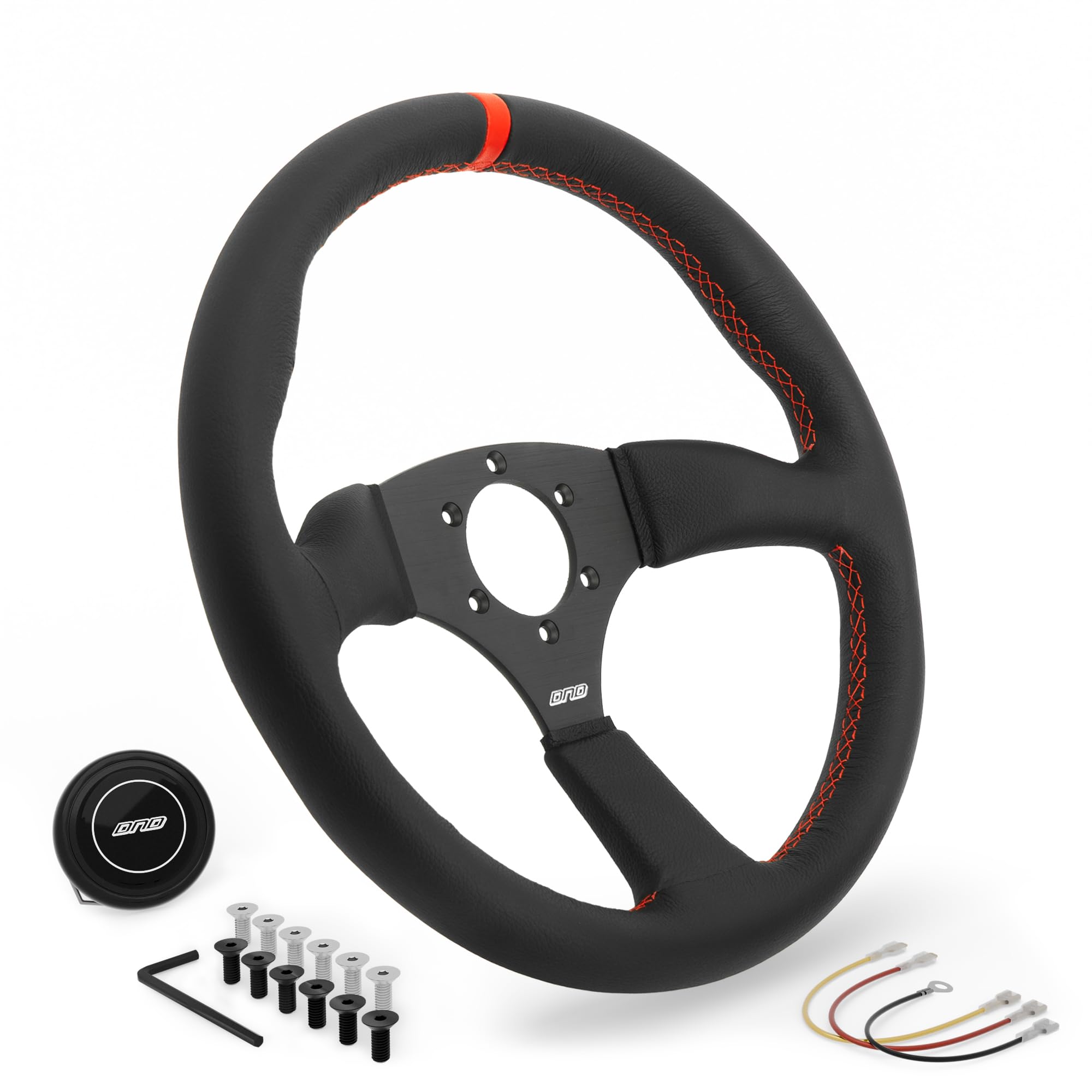 DNDパフォーマンスステアリング Amazon.com: DND Performance Interior's Leather Touring Steering