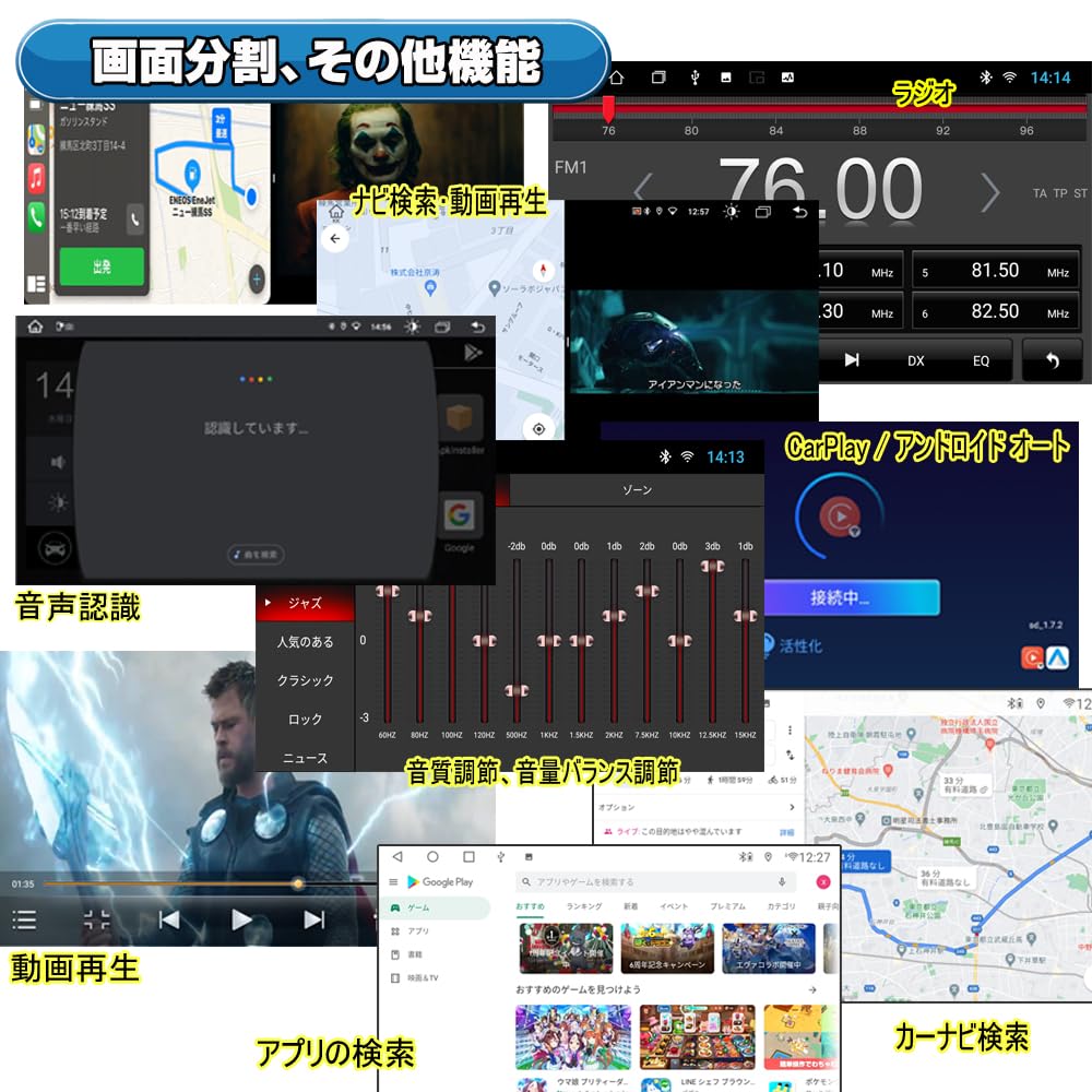 Amazon.co.jp: WOWAUTO 10.1インチ200系ハイエース専用 パネル