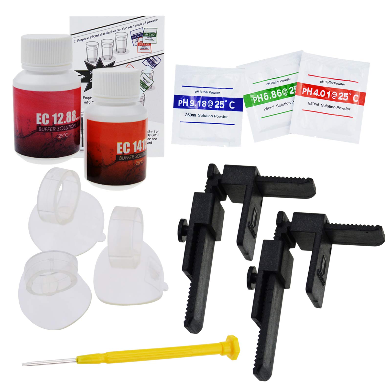 TEKCOPLUS Wielopoziomowy miernik pH/ORP Redox/EC/CF/TDS PPM/Temp. ATC Profesjonalny miernik testowania combo akumulator z wymienną elektrodą BNC do akwarium, hydroponiki, laboratorium, spa, basenów, wody