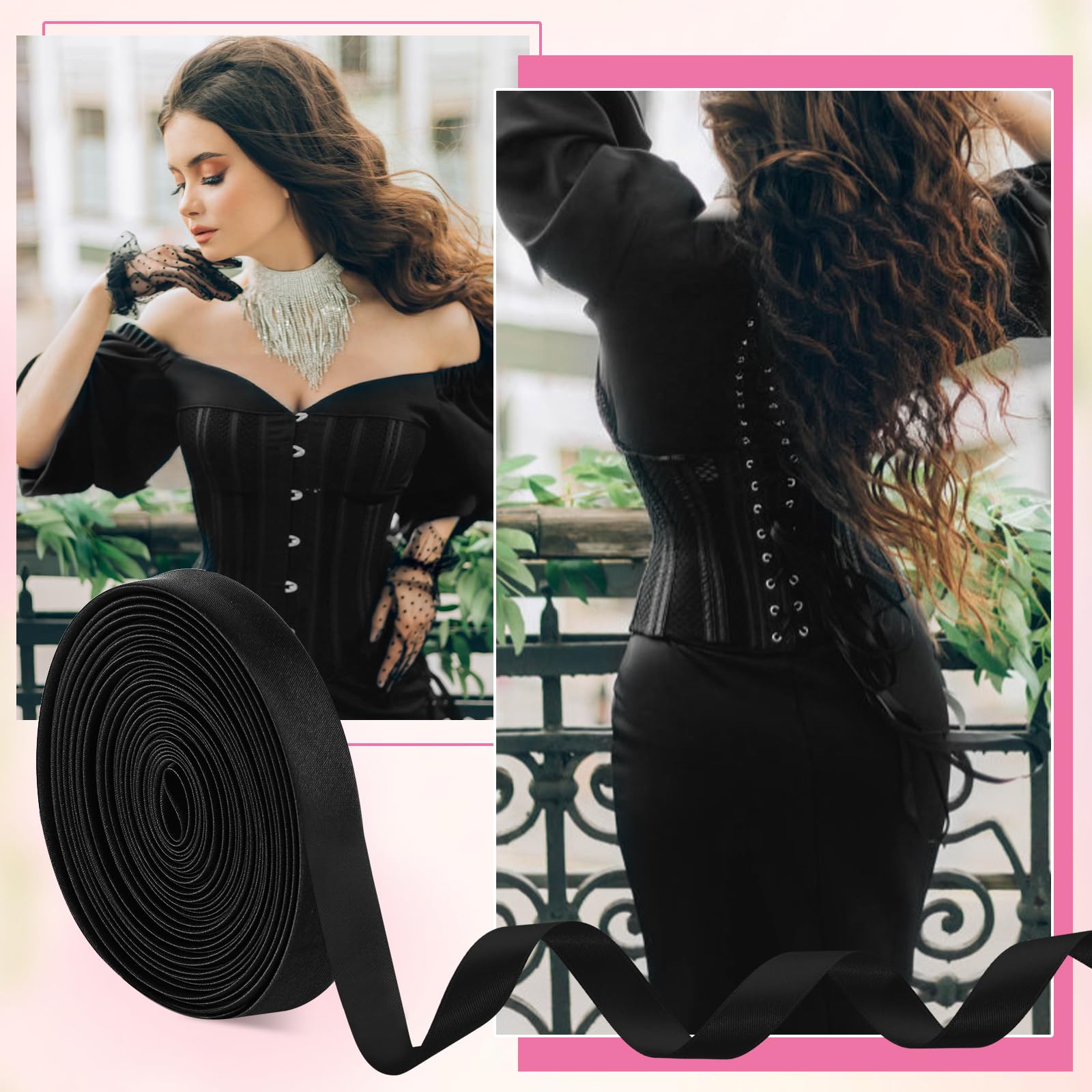 corset string for wedding dress 2M Wedding Dress Zipper Replacement Rope Gown Corset Back Tie Bandage Rope Tie
