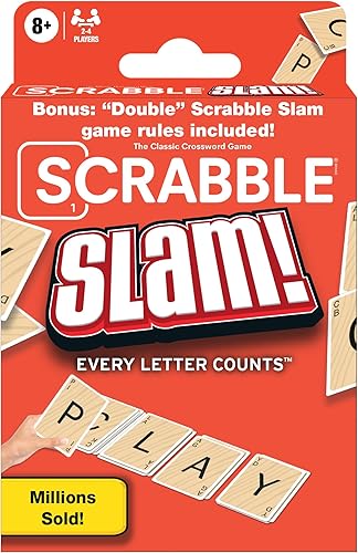 Miniatura 2 de Scrabble Slam - Juego de cartas The Original 2000's Mega Hit, versión de juego de cartas de ritmo rápido de Scrabble, para 2 a 4 jugadores, a partir