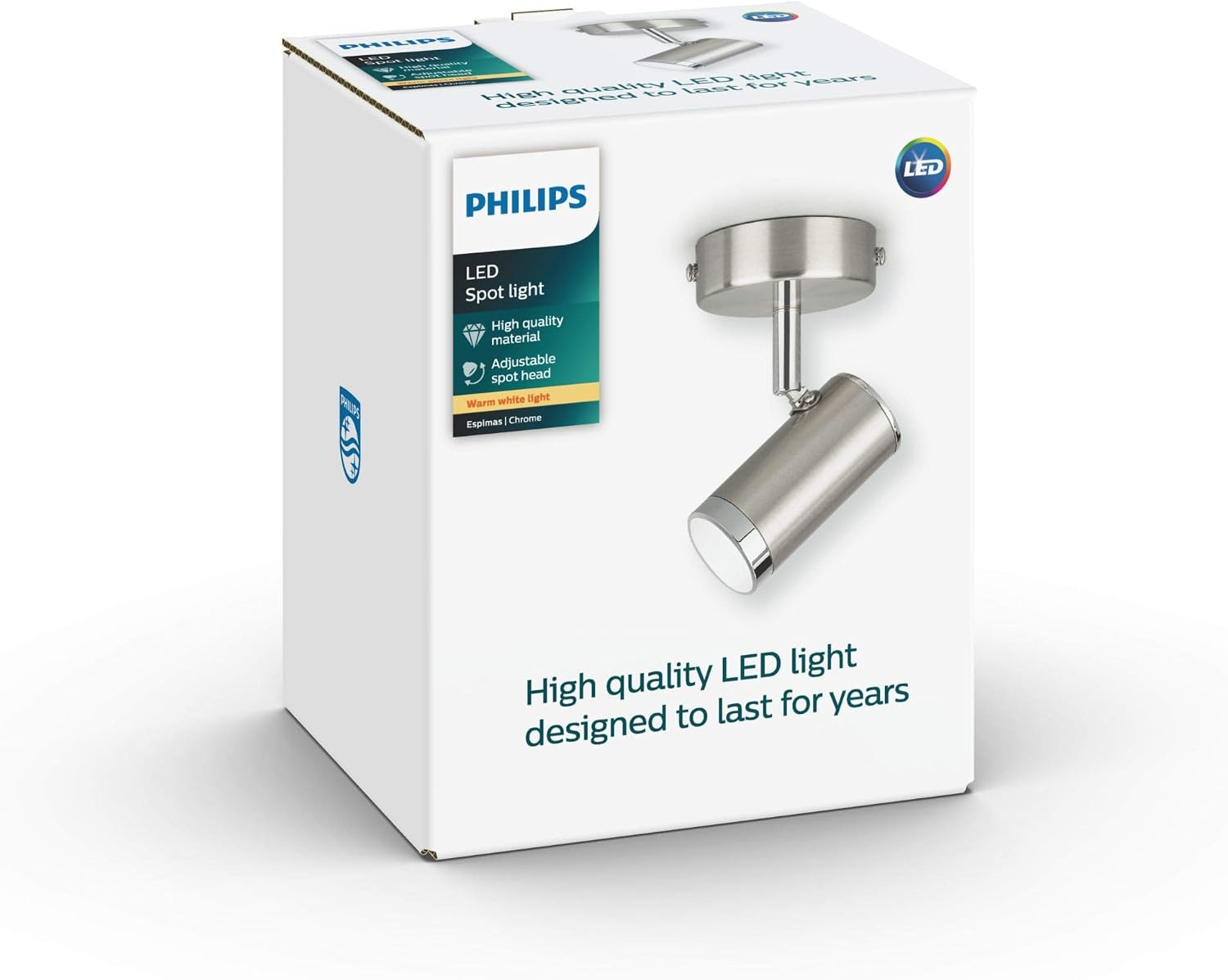 Philips MyLiving espimas Interior Rail Lighting Spot 4.3 W Chrome, Point of Light (Chrome, Indoor, Rail Lighting Spot, IP20 - Image 4