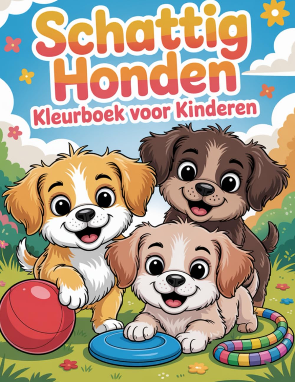 Schattig Honden Kleurboek voor Kinderen: 70 Schattige en Eenvoudige Puppy-Illustraties om te Kleuren, Leren & Ontspannen – Leuke, Realistische & ... van Honden voor Peuters en Kleuters