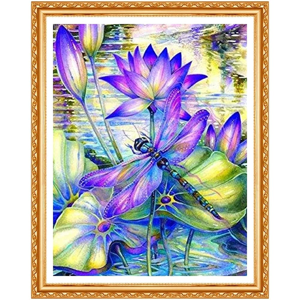 5D Diamond Painting Adulte Lotus Jaune Peinture Diamant