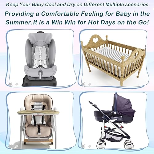 Miniatura 5 de Qunclay 2 piezas de gel para asiento de automóvil, almohadilla enfriadora transpirable para asiento de hielo, almohadilla universal para asiento de