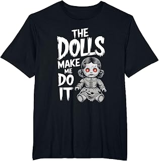 Horror Movie Creepy Doll Tee – Haunted Slasher Killer Art T-Shirt