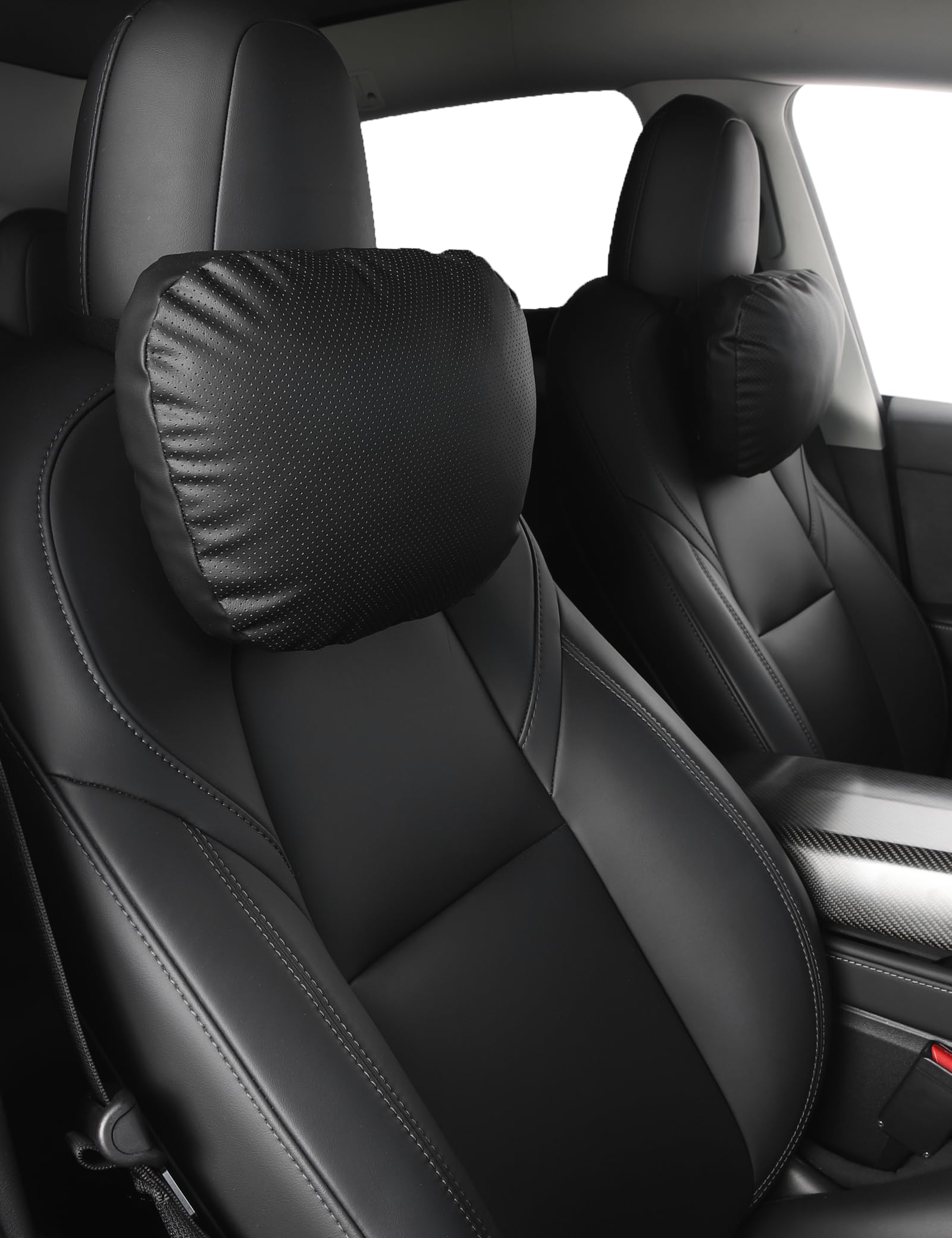 テスラModel 3/Y ヘッドレスト ２個 Amazon.co.jp: TPARTS レザーヘッドレストネックピロー TeslaモデルY/X