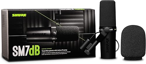 Miniatura 2 de Shure SM7dB Micrófono vocal dinámico con preamplificador integrado para transmisión, podcast y grabación, frecuencia de amplio alcance, sonido