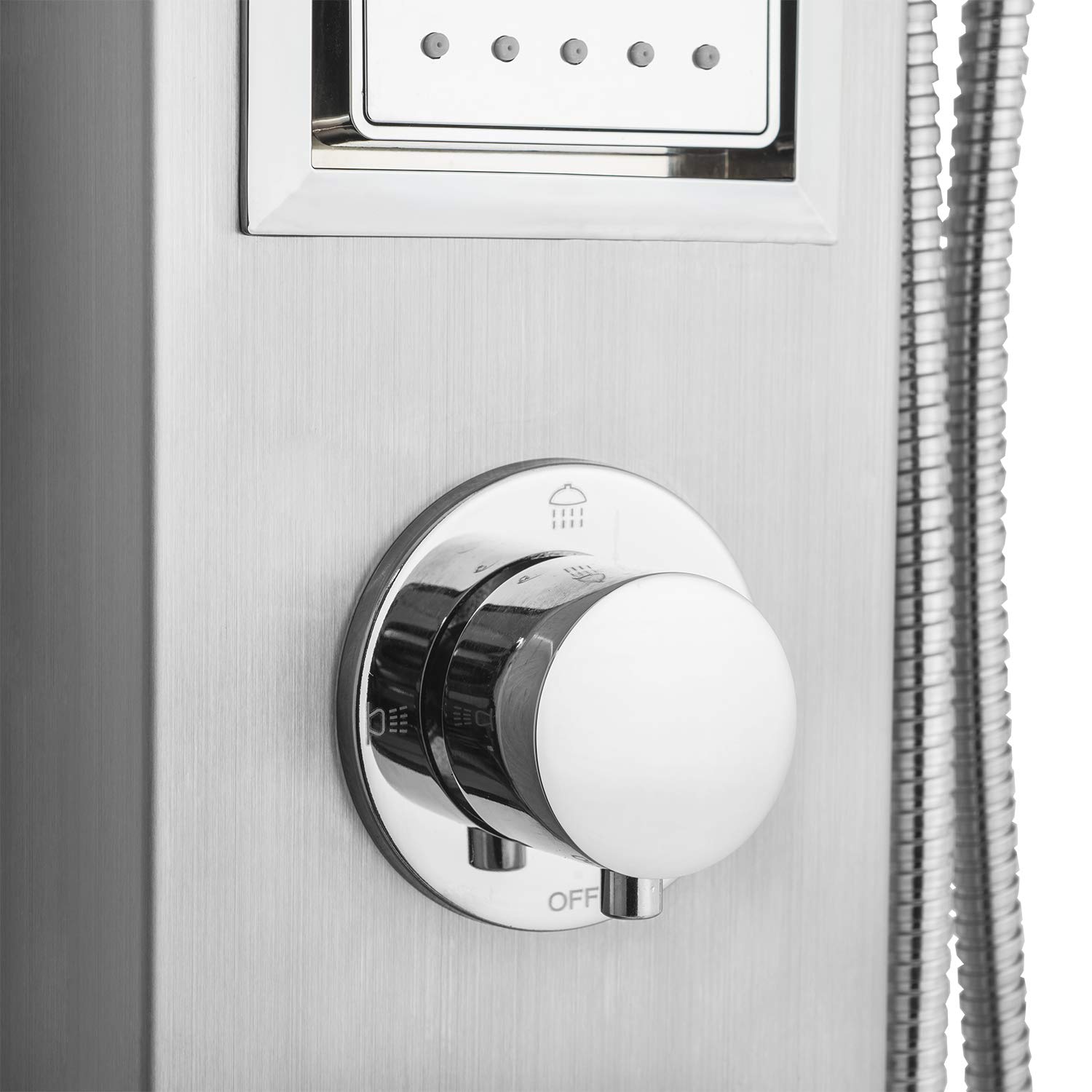 AKDY 39" Easy Connect Wall Mount Stainless Steel Rainfall Style Bath