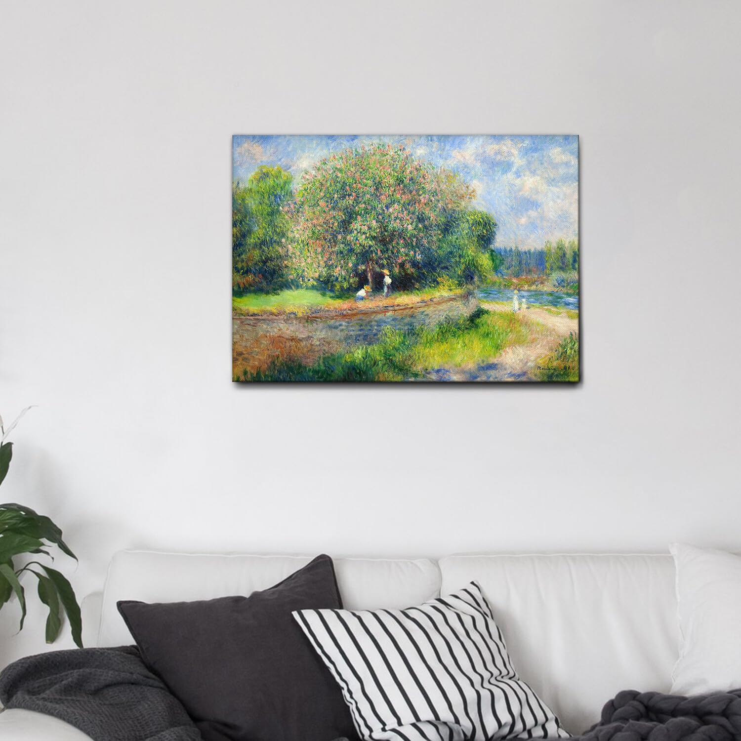 Giallobus - Quadro - Pierre Auguste Renoir - Castagno in fiore - Tela Canvas Telaio Standard - 100x70 - Pronto da appendere - Quadri moderni per la casa