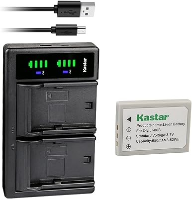 Kastar 1-Pack Battery and LTD2 USB Charger Replacement for Sealife Reefmaster DC 500, Sealife S5 (02491), SVP XTHINN 706, XTHINN706, XTHINN 8061, XTHINN8061, Technika SH-7065, SH7065 Camera