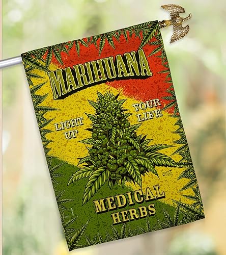 Miniatura 9 de Marihuana House Flag Eagle Set Novelty Trendy Decoration Banner Small Garden Yard Gift Double-Sided, Made in USA