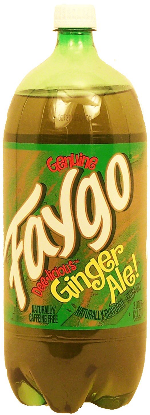 ginger ale soda, extra dry, 2-liter plastic bottle