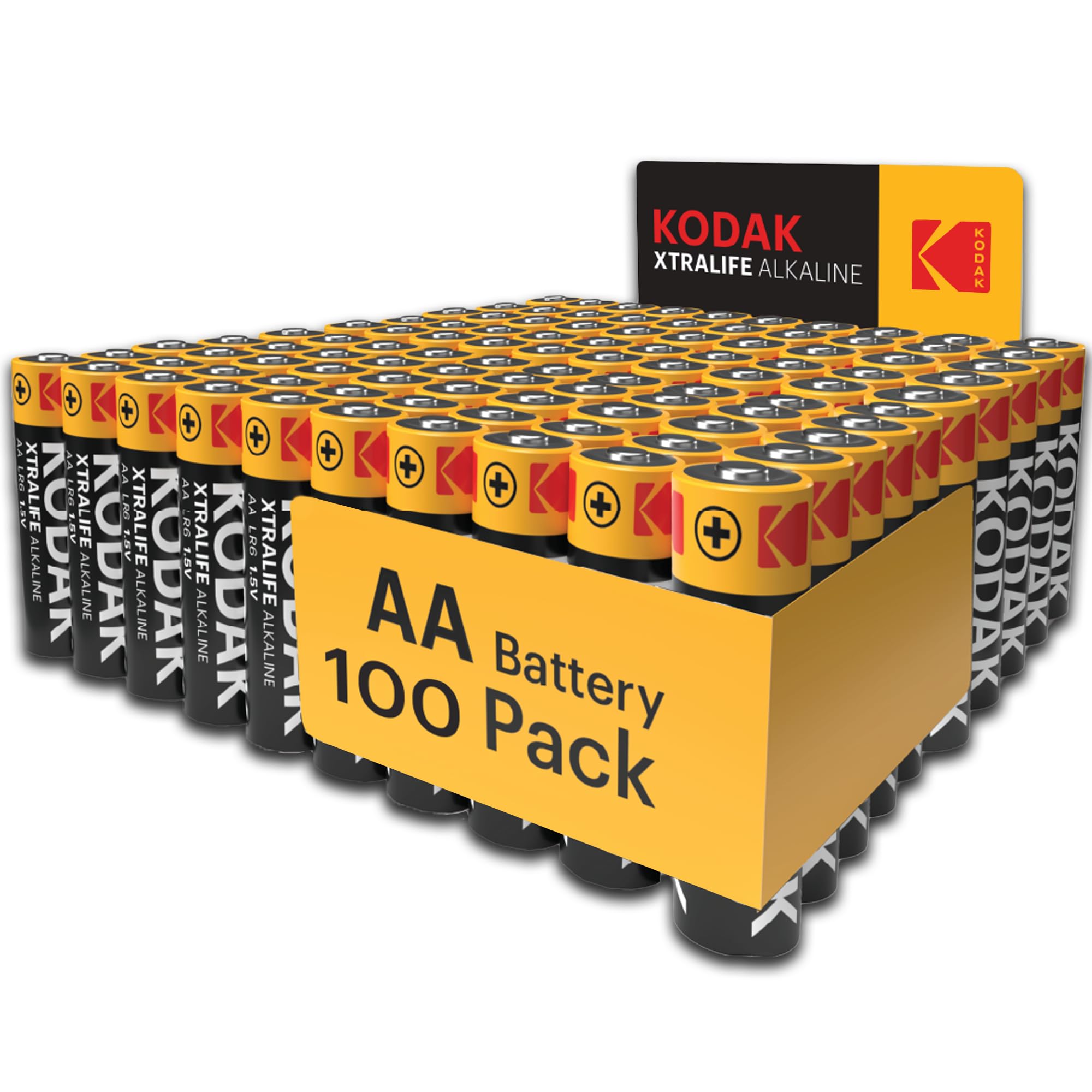Kodak Xtralife 9V Batteries 10-Pack, Smoke Alarm Battery, PP3 for Fire Alarm, Square 6LR61 MN1604 Alkaline Batteries, 10-Year Shelf Life, 100% More Power — view 15