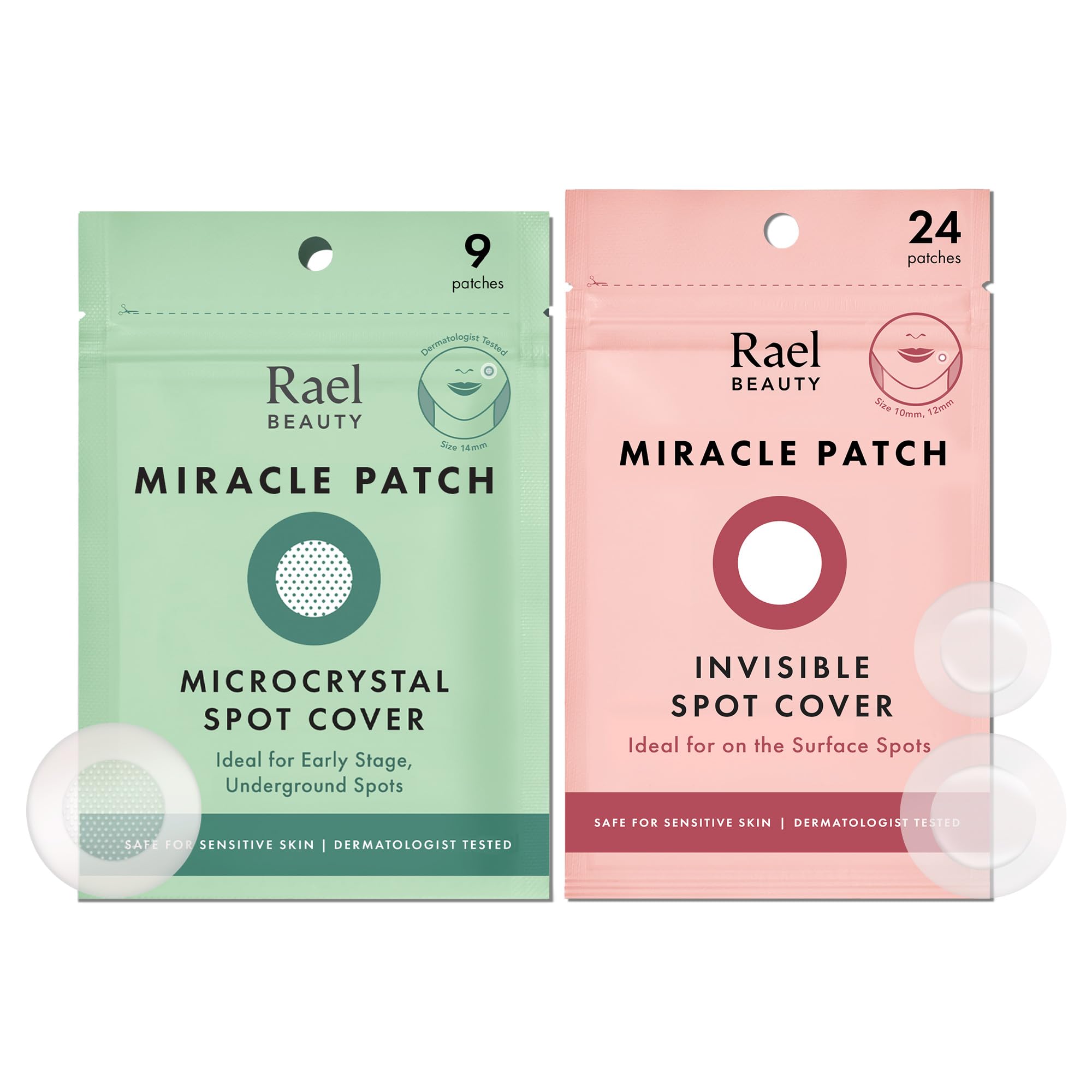 Pimple Patches, Invisible & Microcrystal Spot Cover - Hydrocolloid Acne Pimple Patch for Face, Zit and Blemish, Breakouts, Korean Skin Care (33 Count)
