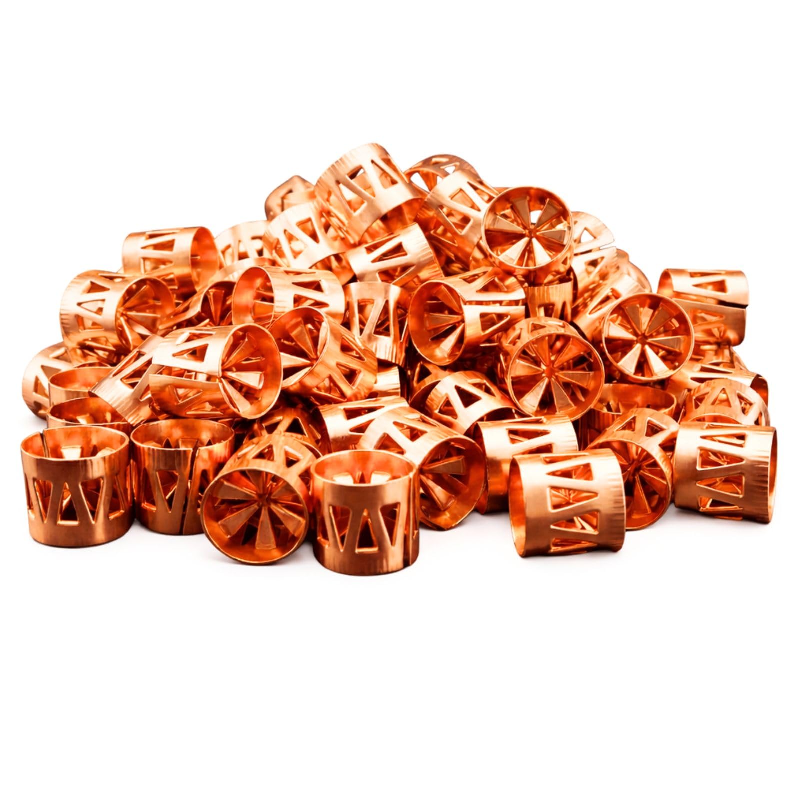 AlcoFermBrew Kupfer Bialecki Ringe 12mm 1,2L – Pall Ringe SPP Packung Spiral Prismatische Verpackung