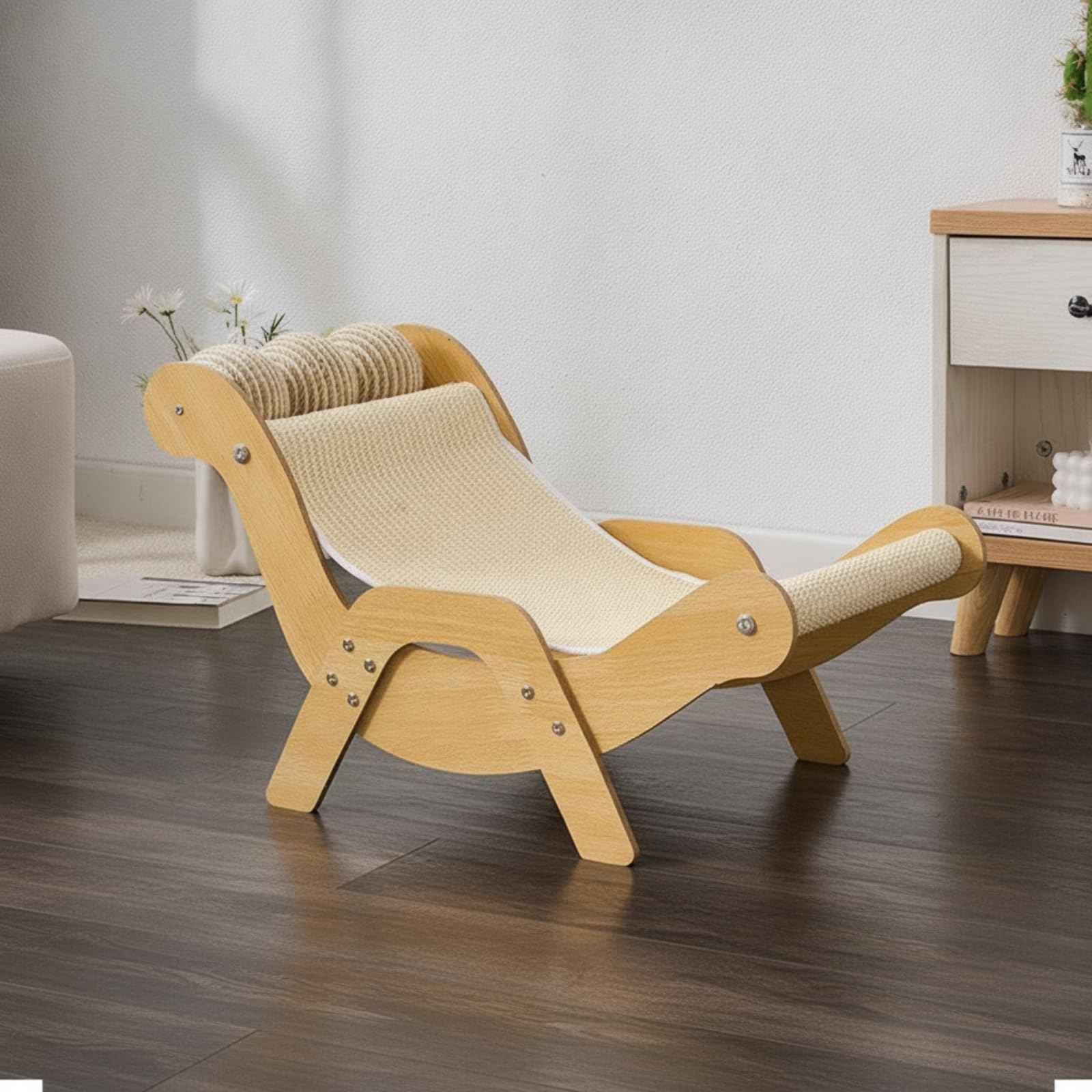 Tumbona Reclinado Rascador Curvo Mueble para Interiores, Sala Estar, Style to 6
