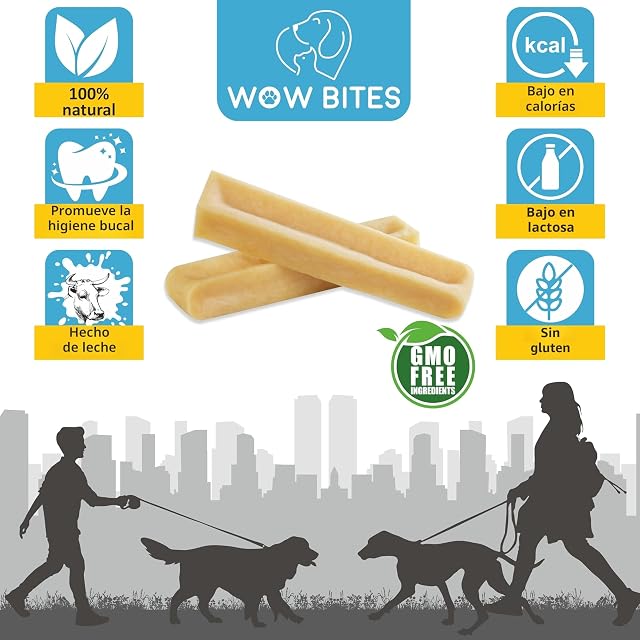 Foto 2 de 7 de WOW BITES Premium Snacks para Perros - Chuches de Larga duración elaboradas con Leche Natural