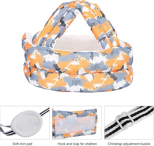 Miniatura 5 de Sombrero acolchado para la cabeza del bebé, casco de bebé, suave absorción de golpes, lavado de manos para 6 meses a 8 años de edad para caminar