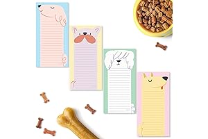 Sweetzer & Orange Magnetic Notepads for Refrigerator - 4 Pack Fridge Magnetic Pads