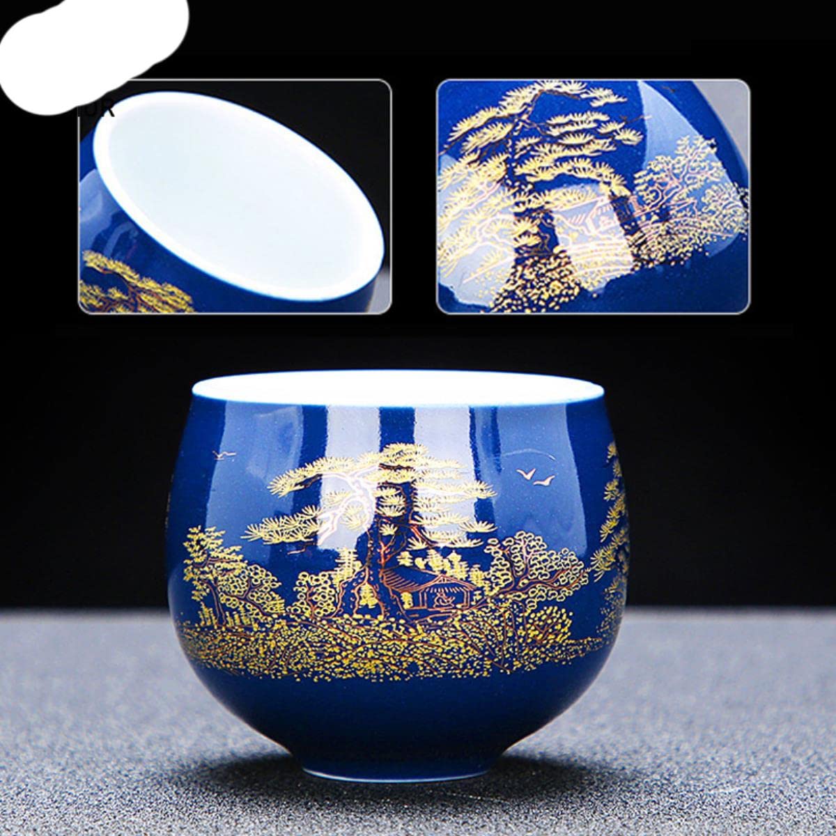 Juego de té automático de cerámica Creativo, diseño antiescaldado, Tetera giratoria con Flujo de Agua, Juego de té de Gama Alta para Regalo de Boda