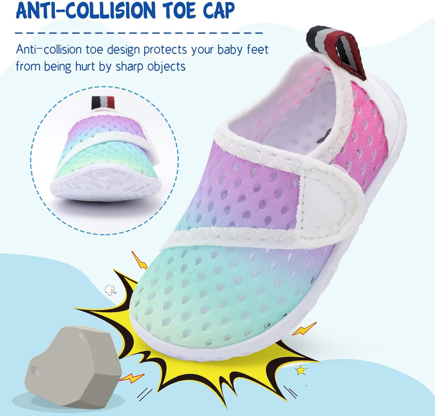 LeIsfIt Toddler Water Shoes Boys Girls Barefoot Aqua Socks Kids Breathable Quick-Dry Swim Shoes for Beach Pool Surf - Image 3