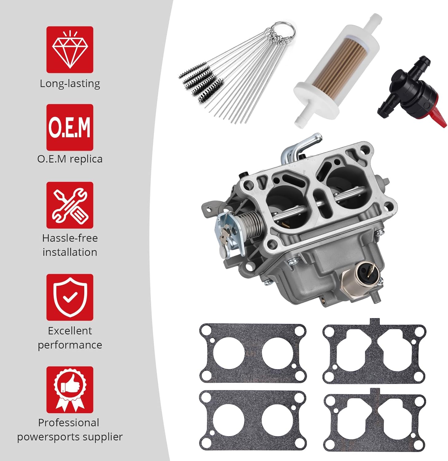 JAVIK Carburetor Carb With Gasket Kit For Kawasaki 4 Stroke Engine FD731V O.E.M# 15003-2974 15004-2063 P226C