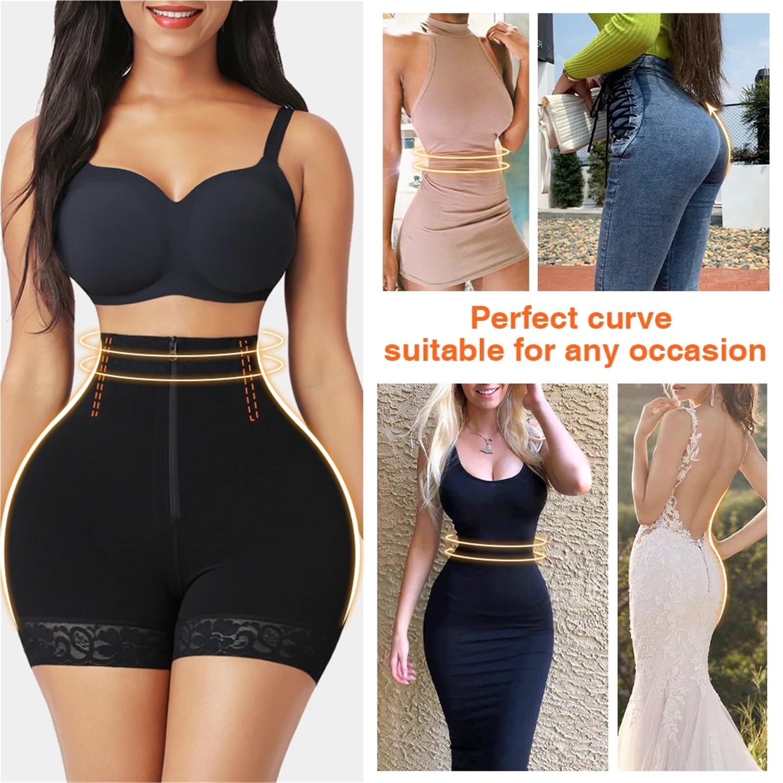 Braga Faja sin Costuras Faja Moldeadora de Cintura, Levantador glúteos, corsé, Bragas Alta, Ropa Interior, Control Abdomen, realce Caderas(Nude,One Size_XS)