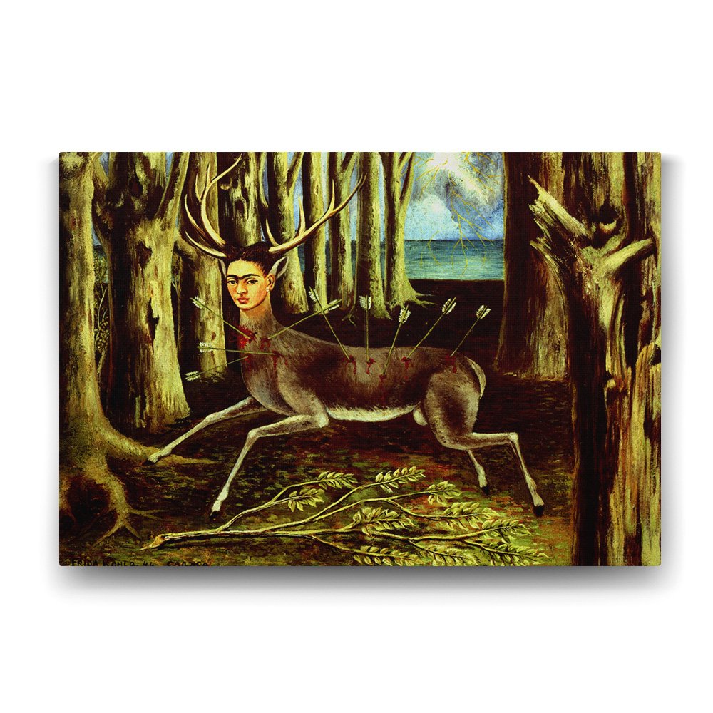 Frida Kahlo - The Wounded Deer Tablosu - 75x50cm