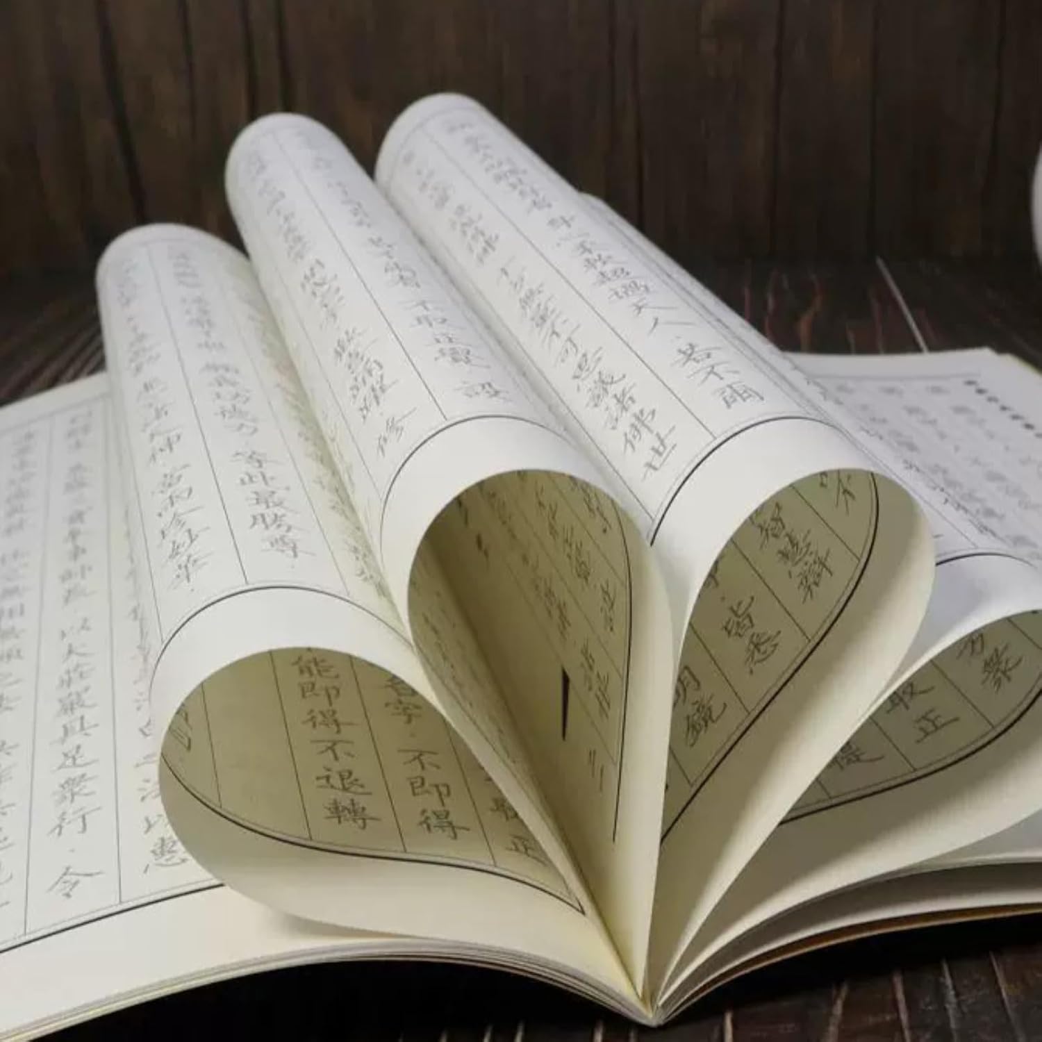 LEEDJUINE 2PC Handwritten Buddhist Scriptures Calm The Mind Copybook Calligraphy Tracing Book