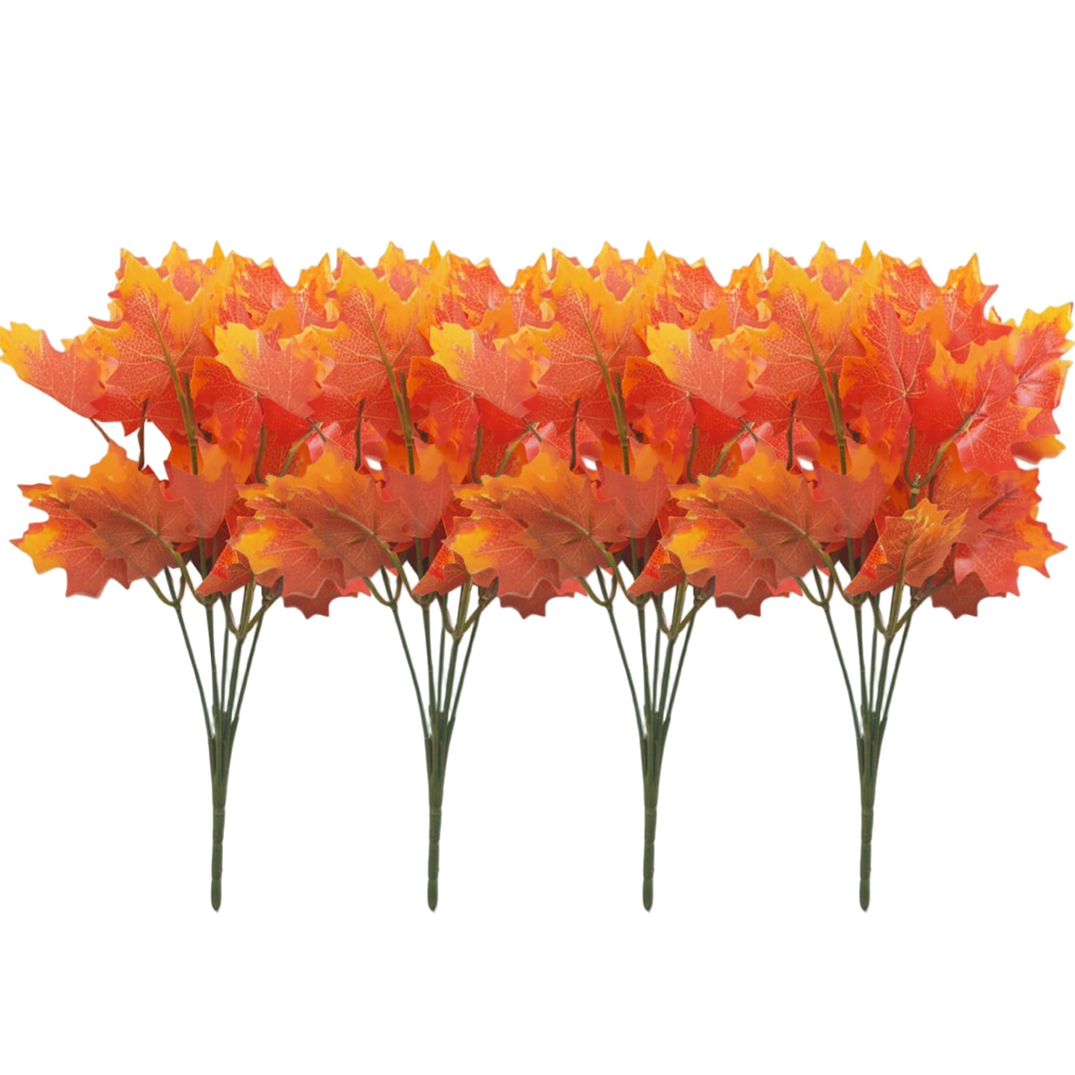 Tsawntd 4 Bunches Artificial Maple Stems Fall Picks Autumn Hues 2ft
