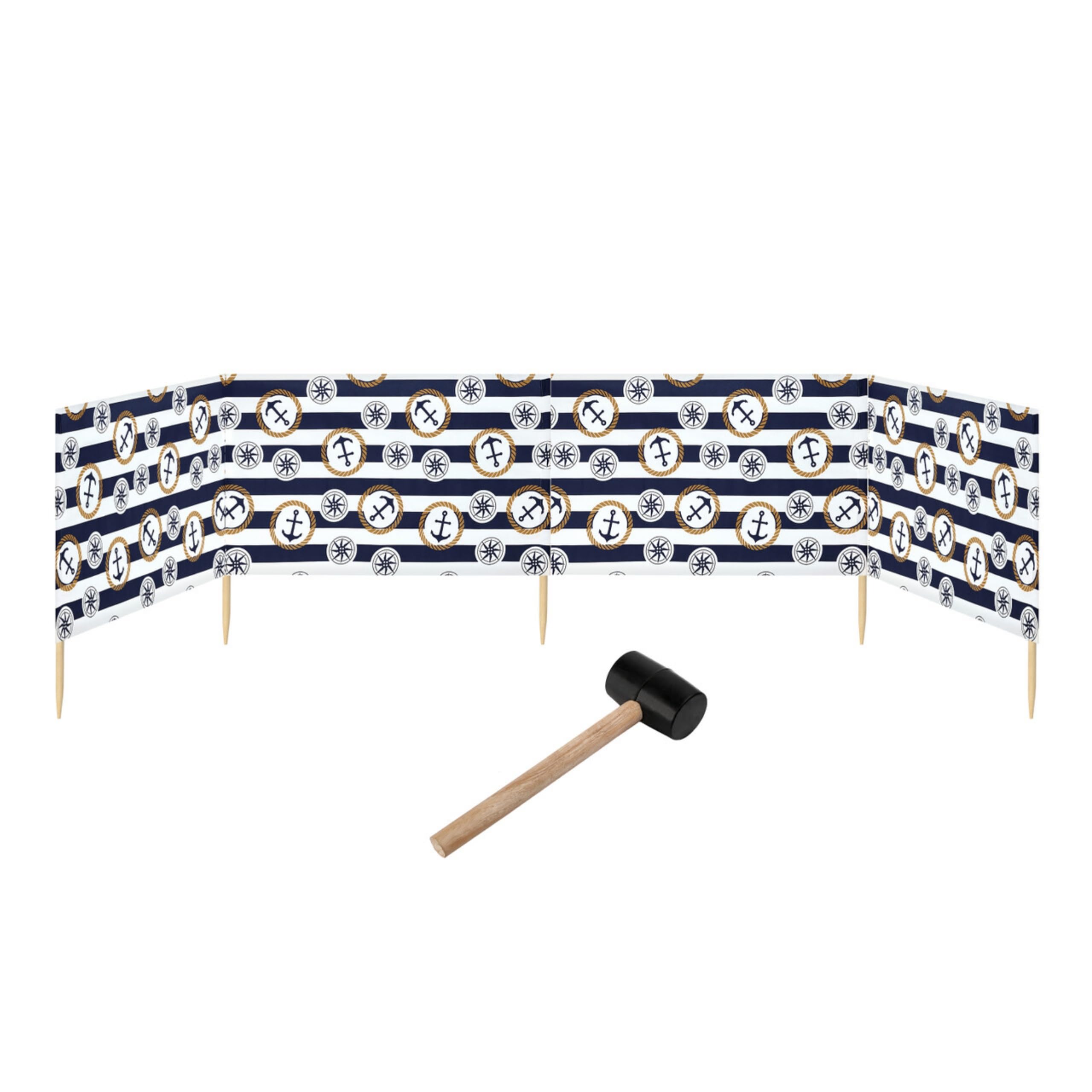 Garronda Strand Windschutz Sichtschutz 5m lang Plus Gummihammer GAEX001