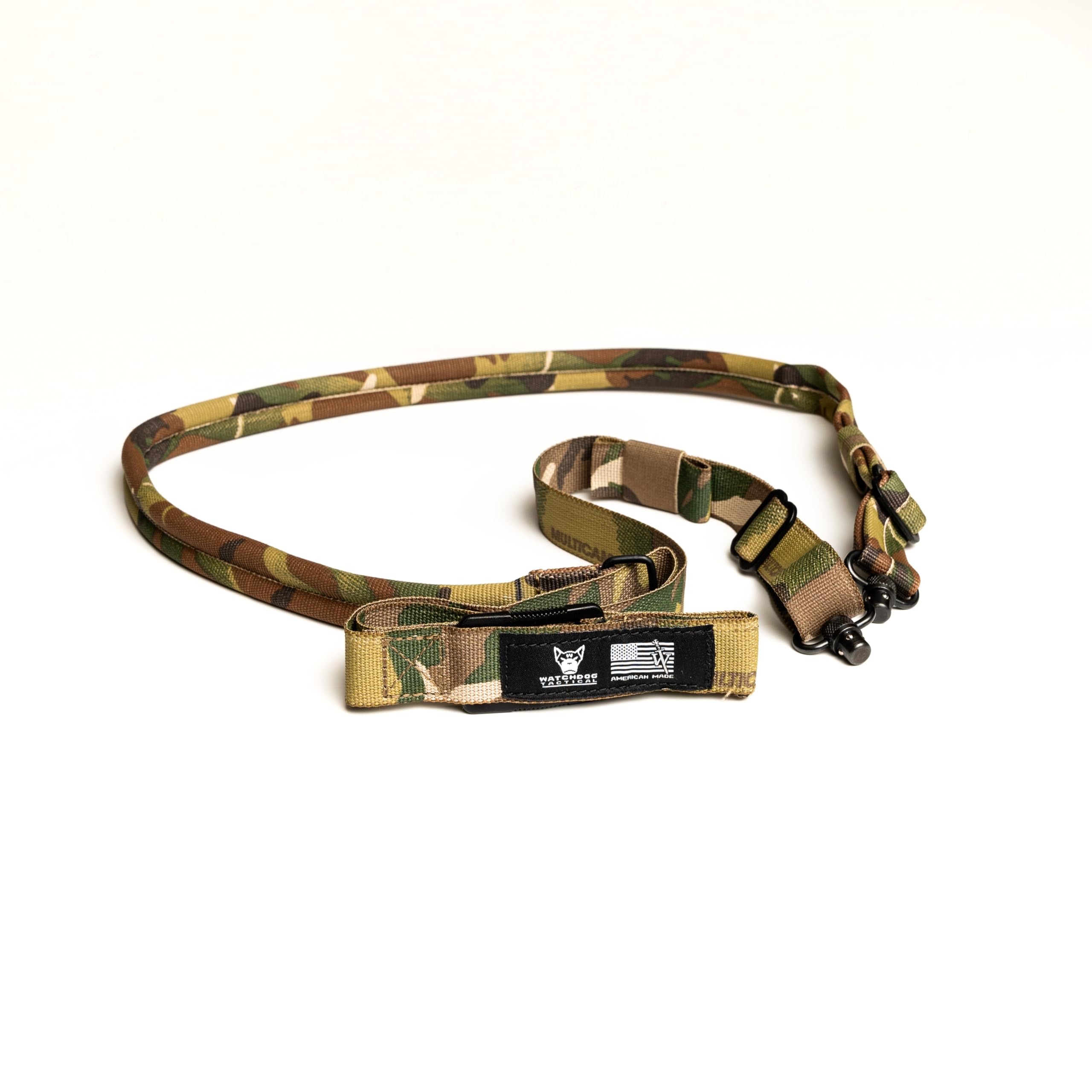 Watchdog Tactical Minimalist Padded 2 Point Sling with QD Swivel Attachments (Black, One Size)