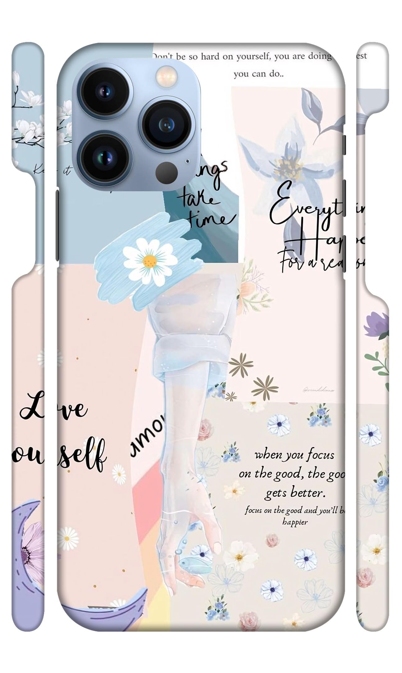 YAPZONE Inspirational Quotes Designer Printed Hard Back Cover for Apple iPhone 13 Pro Max Attractive and Uniquely Crafted Smartphone Case