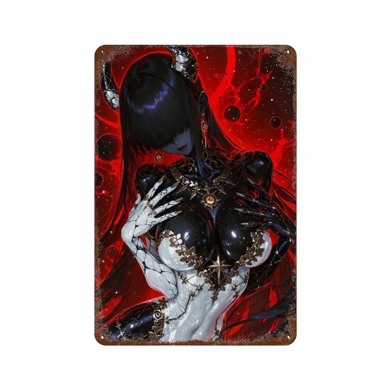 Demoness Retro Metal Sign 11.8"x7.9", Vintage Wall Decor for Office, Studio And Wall Decor