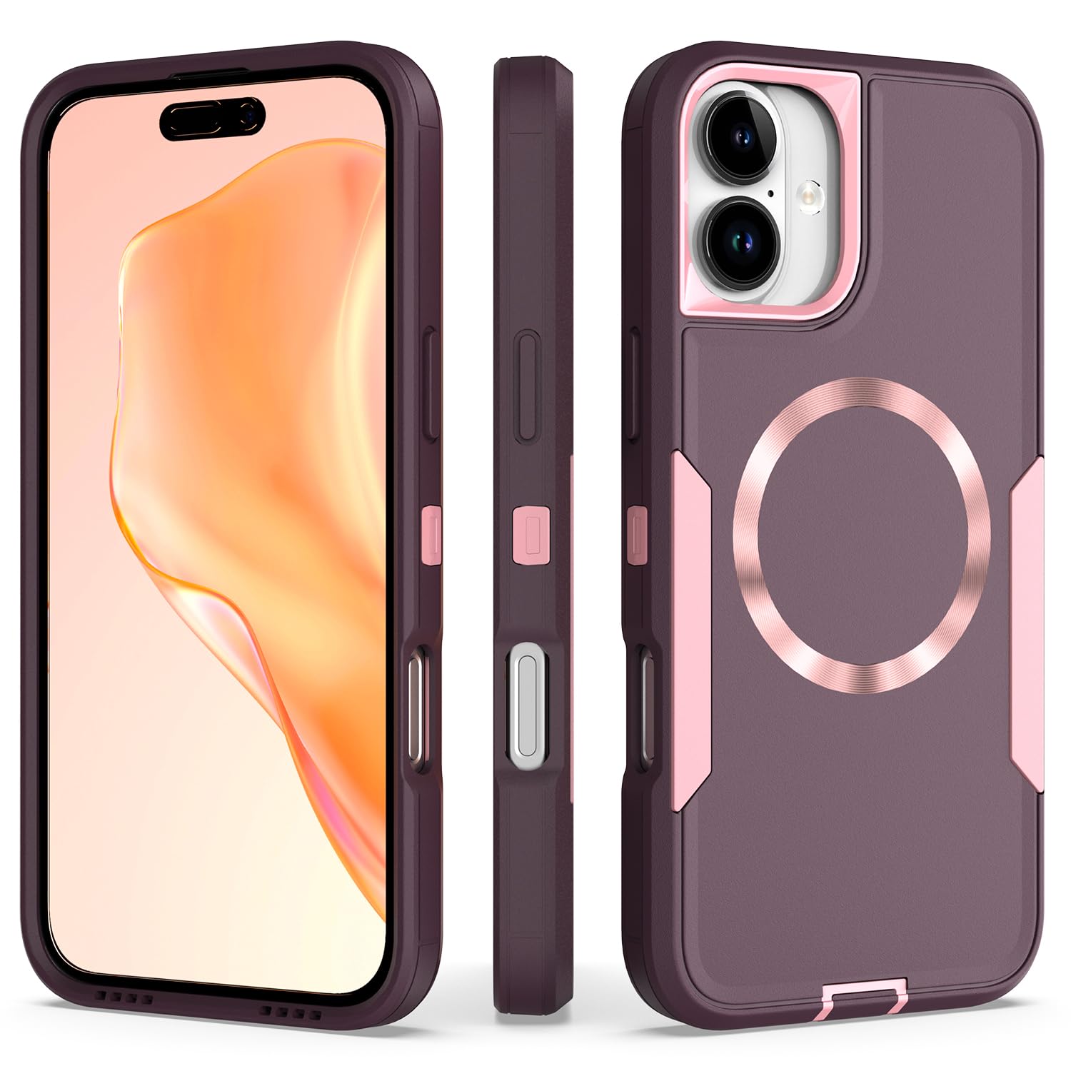 showdd Designed for iPhone 16 Plus Case 6.7",Magnetic,Military Grade Dual Protection Drop,Tough Durable,Compatible with MagSafe,Dustproof,No Fading,No