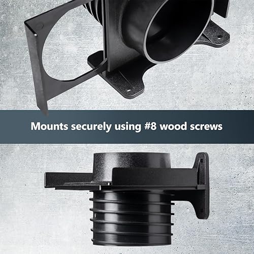 Miniatura 5 de POWERTEC 70281-P2 - Manguito flexible de control de polvo de 6 pulgadas con abrazaderas de manguera ajustables, conector de manguera de goma para